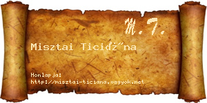 Misztai Ticiána névjegykártya